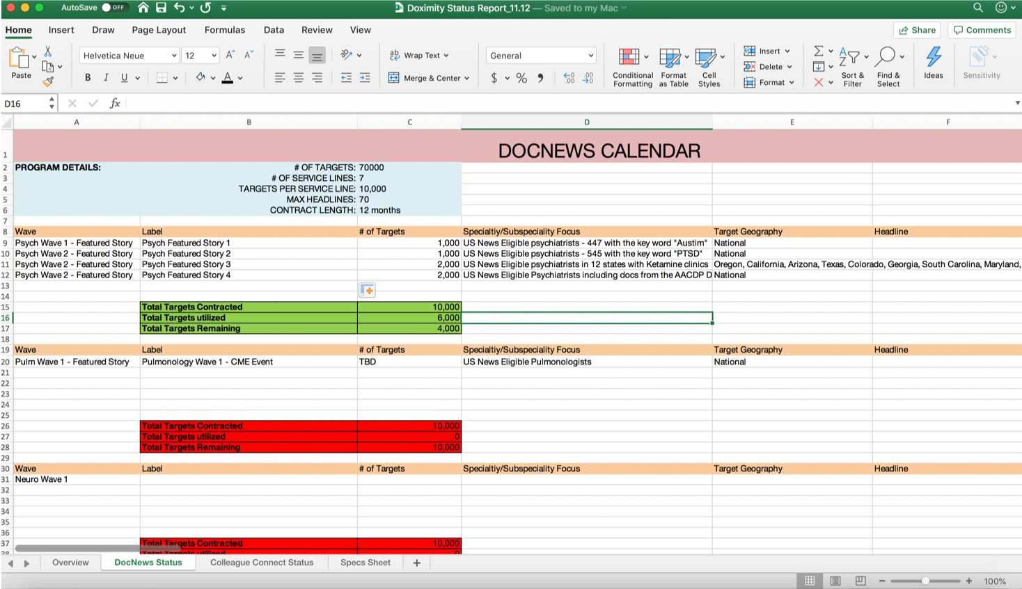 DocNews Calendar